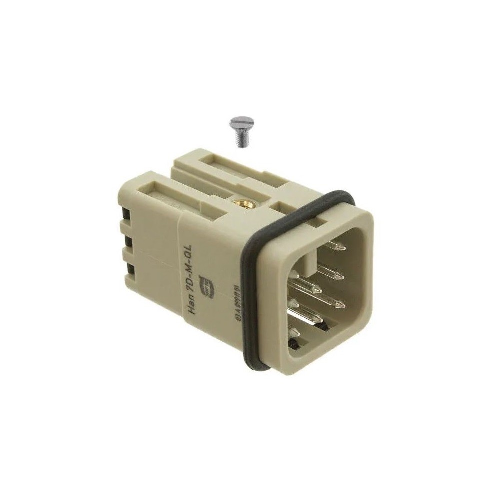 FICHA HAN 3A 8PINOS MACHO  250V/10A HARTING