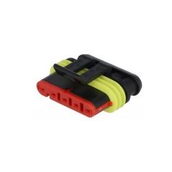 FICHA AUTOMOTIVA ESTANQUE 5P SUPERSEAL 1.5 IP67 C/ TERMINAIS