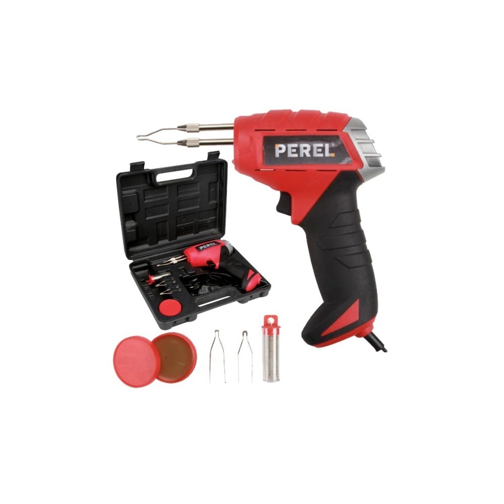 PISTOLA DE SOLDAR 100W C/ MALA E ACESSORIOS PEREL