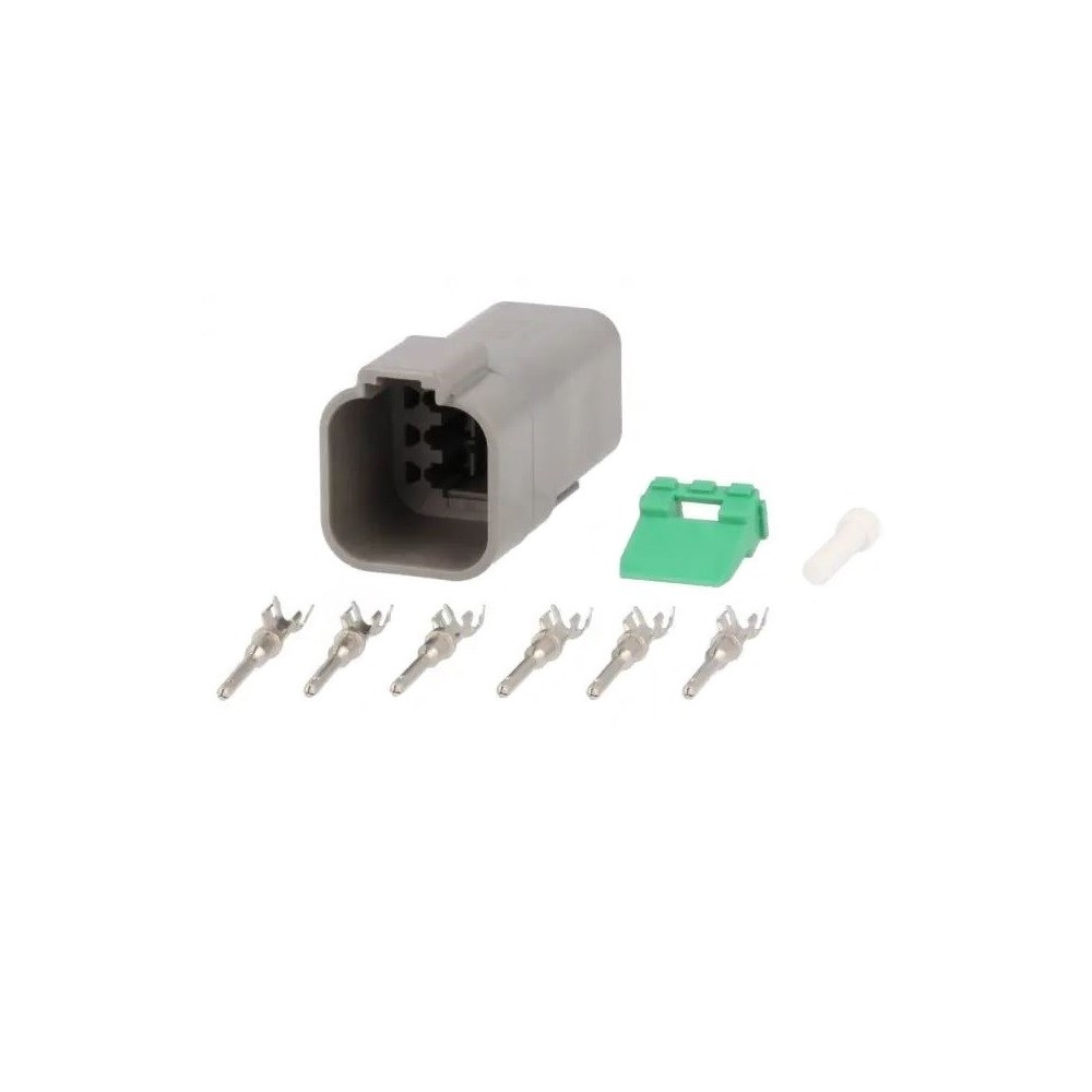 FICHA MACHO 16 P/CABO 0.75...2mm2 DT04  6PINOS