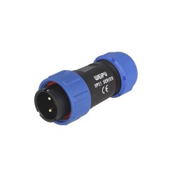 FICHA CIRCULAR MACHO 2 PINOS IP68