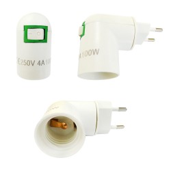 FICHA C/ CASQUILHO E27 C/ INTERRUPTOR