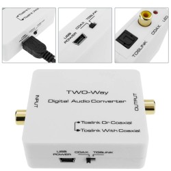 CONVERSOR AUDIO DIGITAL TOSLINK P/ DIGITAL COAXIAL E INVERSO