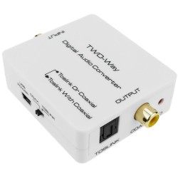 CONVERSOR AUDIO DIGITAL TOSLINK P/ DIGITAL COAXIAL E INVERSO