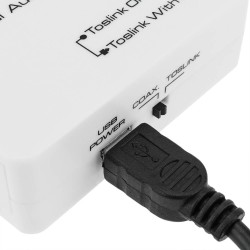 CONVERSOR AUDIO DIGITAL TOSLINK P/ DIGITAL COAXIAL E INVERSO