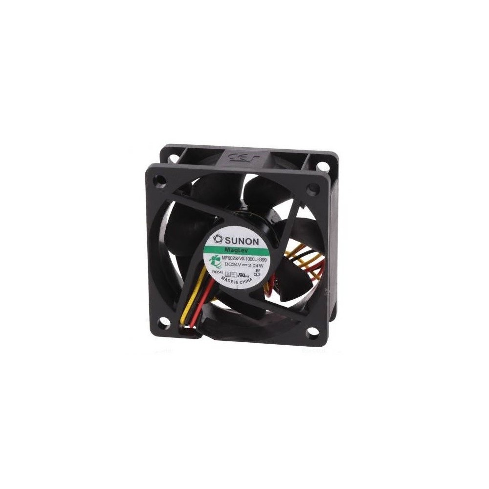 VENTILADOR 24VDC 60X60X25mm 1.92W 3 FIOS SUNON