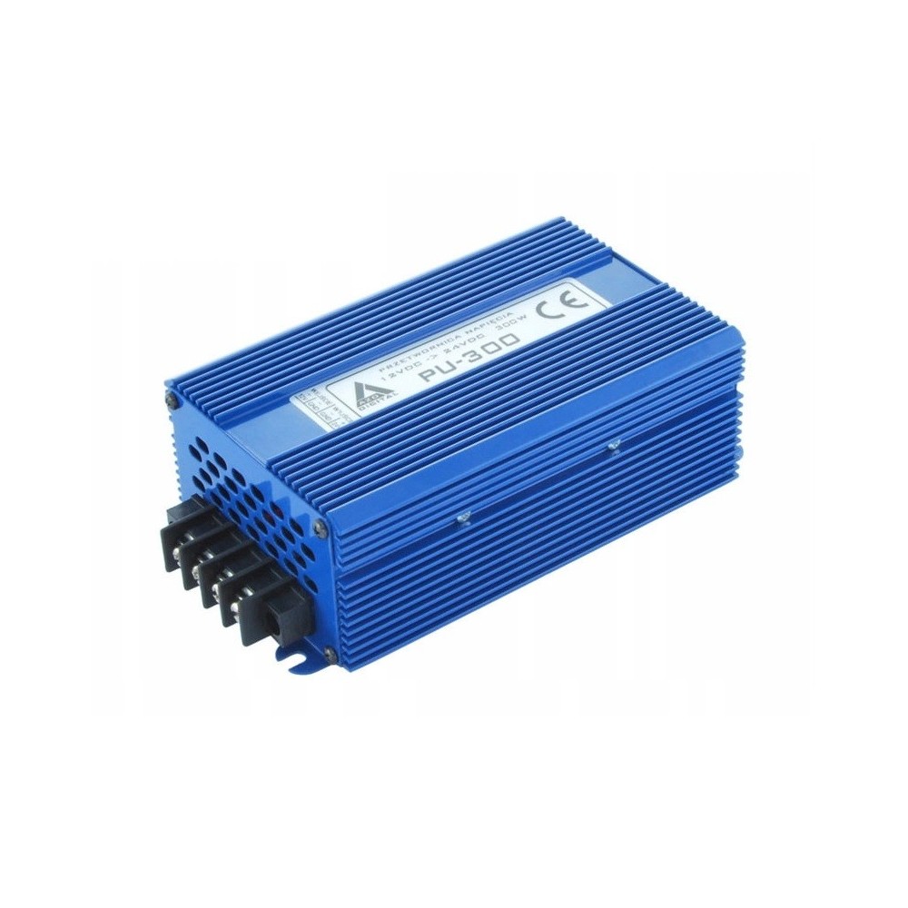 Indutor/conversor para automóvel, 12VDC/24VDC 14A 300W, 95x150x55mm