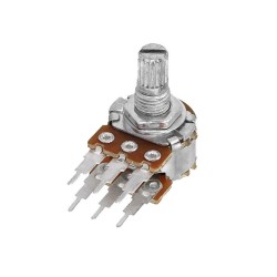 POTENCIOMETRO CARVAO DUPLO ESTR. 50K C.IMPR.