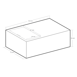 CAIXA PLASTICO 123X72X39mm G02B