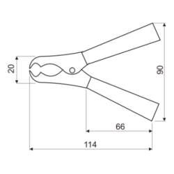 GARRA PARA BATERIA 100A VERMELHO