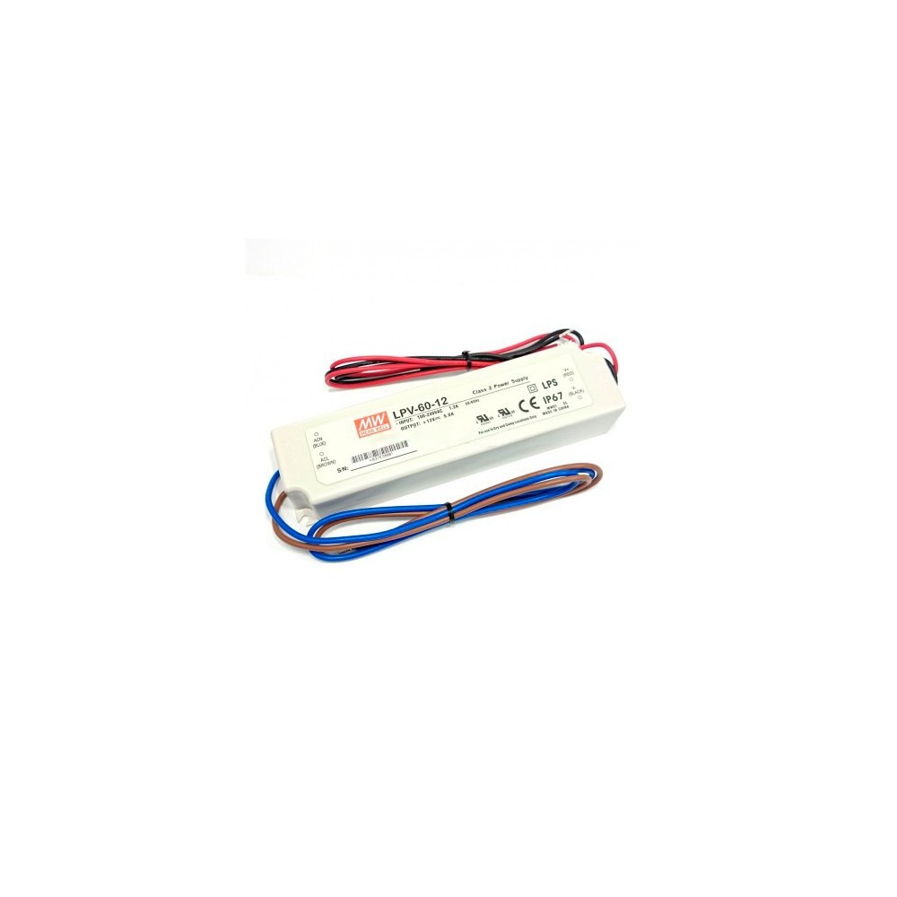ALIMENTADOR LED 12V 60W IP67 MW1748 MEAN WELL