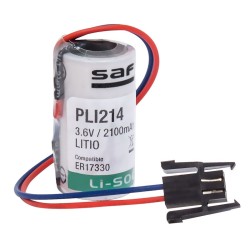 PILHA LITIO 3.6V 2/3A C/ FICHA