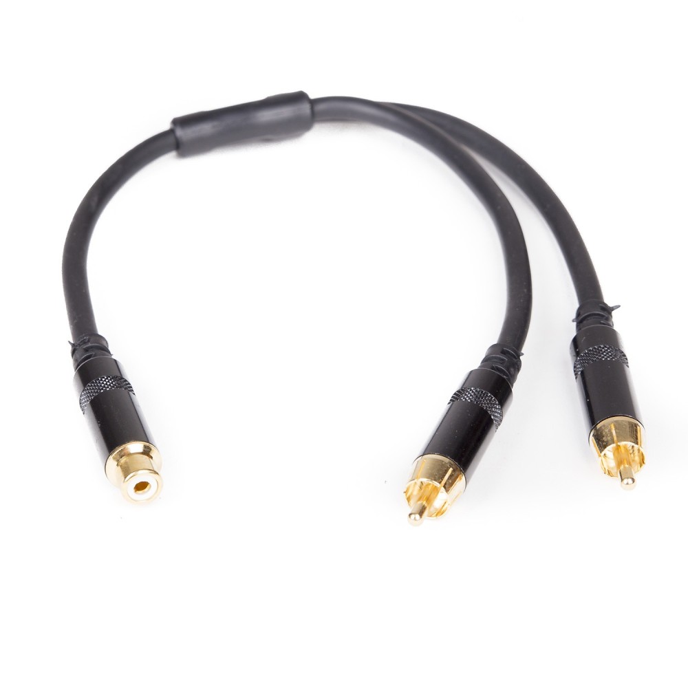 ADAPTADOR Y RCA FEMEA /2RCA MACHO 30CM