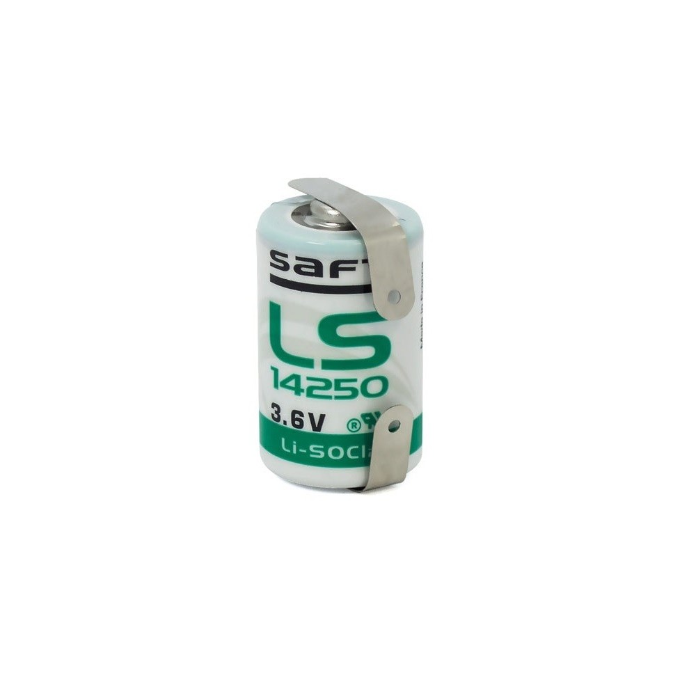 PILHA LITIO SAFT LS14250 LSH 1/2AA 3,6V COM PATILHAS