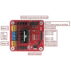 MODULO PONTE H DUAL CONTROLO MOTOR L298N ARDUINO