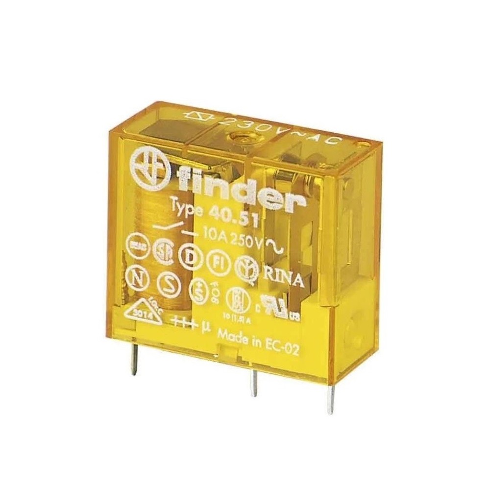 RELE ELETROMAGNETICO SPDT 12VAC 8A 40.51.8.012 FINDER