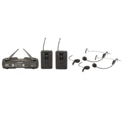 PROEL WM600DH SISTEMA MICRO SEM FIOS  2 HEADSET UHF MULTICANAL