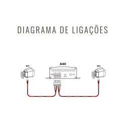 NEXT AUDIOCOM 2W3.A40 PAR COLUNAS W3 + AMPLIFICADOR A40