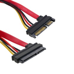 CABO DADOS+ ALIMENTAÇÃO 7+15PINOS SATA MACHO -FEMEA