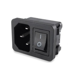 FICHA USA MACHO IEC PAINEL COM INTERRUPTOR