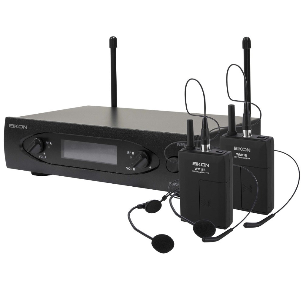 EIKON PROEL WM101DHV2 SISTEMA MICRO SEM FIOS  2 HEADSET UHF