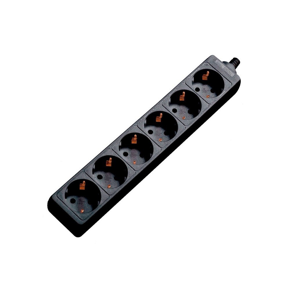 EXTENSAO CORRENTE SCHUKO 6 VIAS 3MTS PRETO