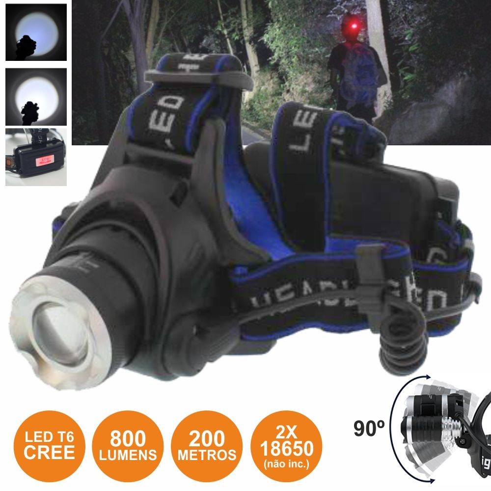 LANTERNA CABEÇA 10W 3 NIVEIS LUZ