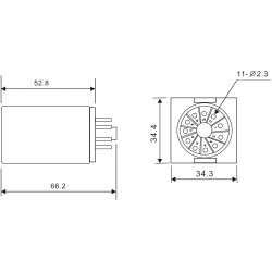 RELE ELETROMAGNETICO 3PDT 24VDC 10A RELE ELETROMAGNETICO 3PDT 24VDC 10A