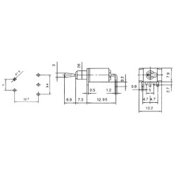 INTERRUPTOR PULSADOR ALAVANCA MINI ON-(ON) 3A 250VAC