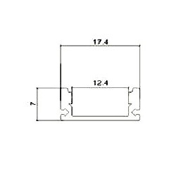 PERFIL ALUMINIO 2MTS