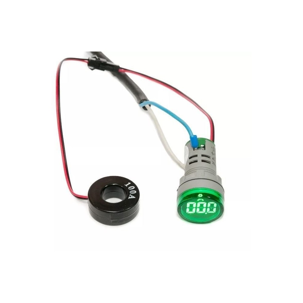 AMPERIMETRO DIGITAL PAINEL LED VERDE 0-100A