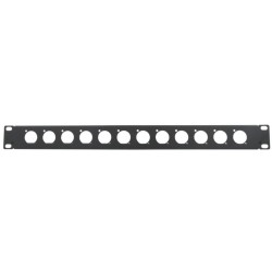 PAINEL 12 FUROS "D" PARA RACK 19" 1U