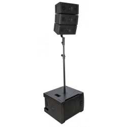 SISTEMA LINE ARRAY ATIVO 6 COLUNAS 4" 2X SUB 12" 800W