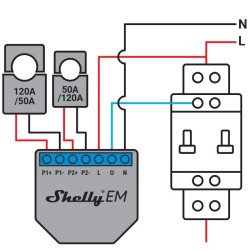 NÚCLEO DE MEDIÇÃO DE CORRENTE PARA SHELLY EM 50A