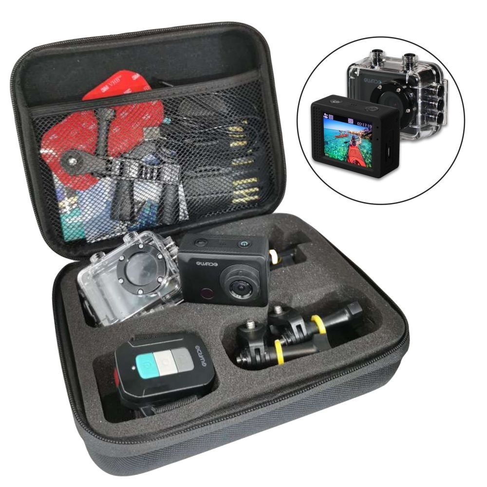 CAMERA DESPORTO FULL HD COM MALA E ACESSORIOS