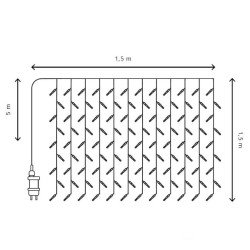 CORTINA 150 LEDS BRANCO 1.5X1.5M IP44