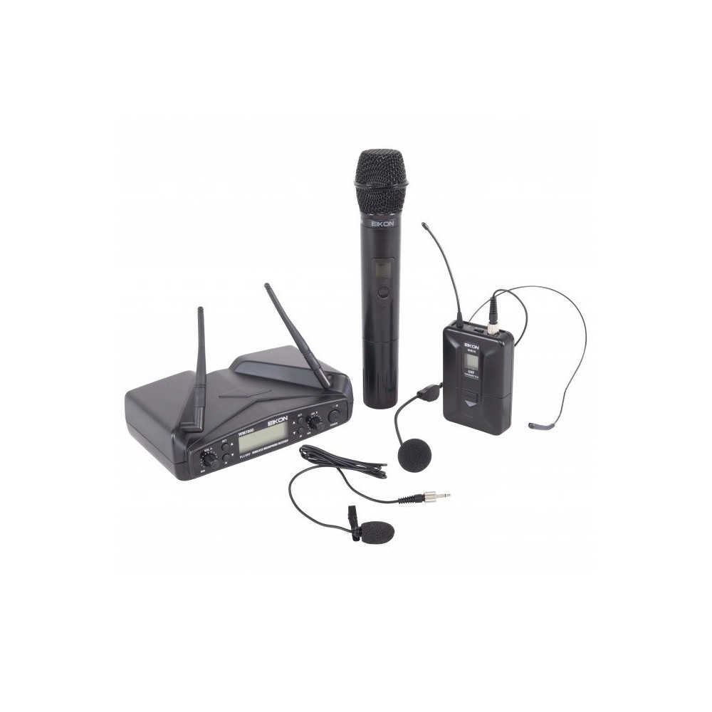 EIKON WM700DKIT SISTEMA MICRO S/ FIOS HEADSET + LAPELA + MAO UHF