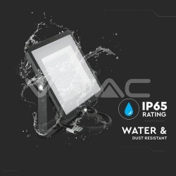 PROJECTOR SLIM SMD 100W 100-240V PRETO BRANCO QUENTE SAMSUNG