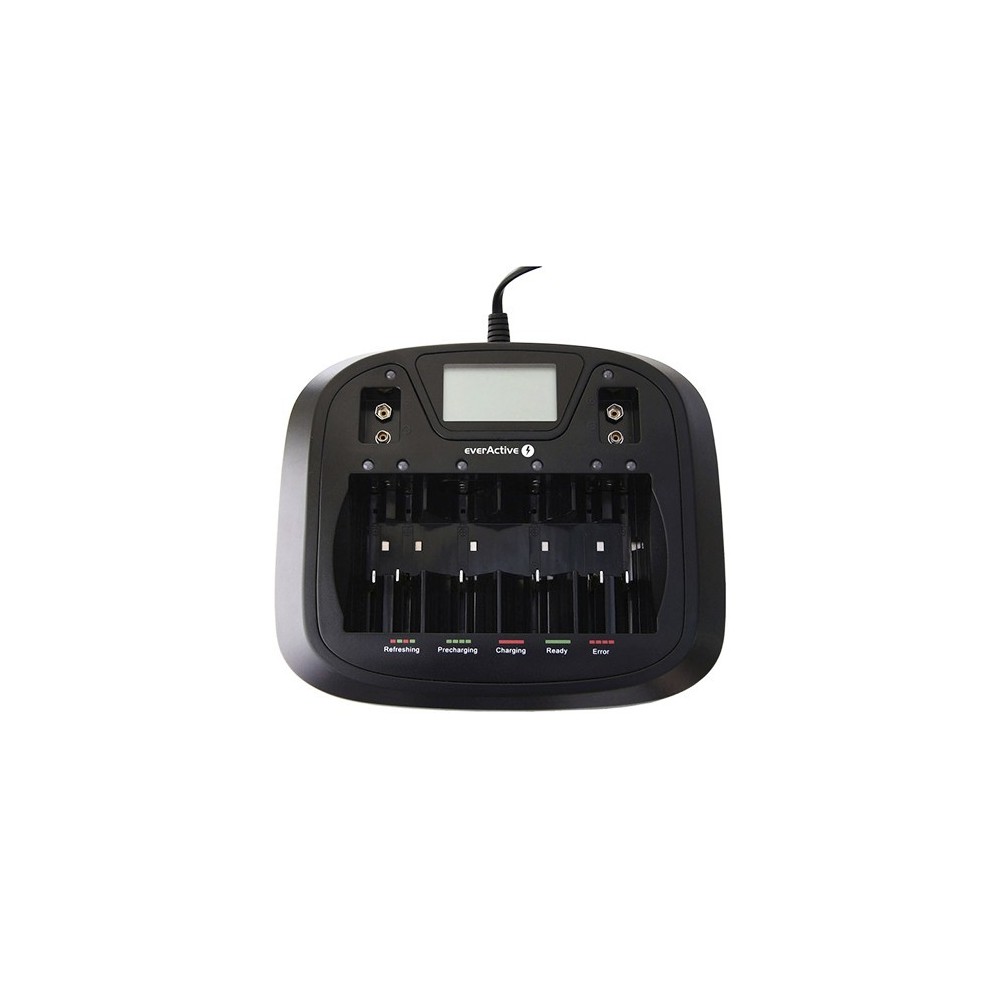 CARREGADOR ATE 6 PILHAS AA / AAA / C/ D / 9V EVERACTIVE NC-900U