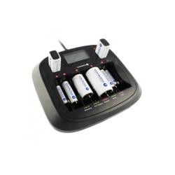 CARREGADOR ATE 6 PILHAS AA / AAA / C/ D / 9V EVERACTIVE NC-900U