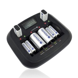 CARREGADOR ATE 6 PILHAS AA / AAA / C/ D / 9V EVERACTIVE NC-900U