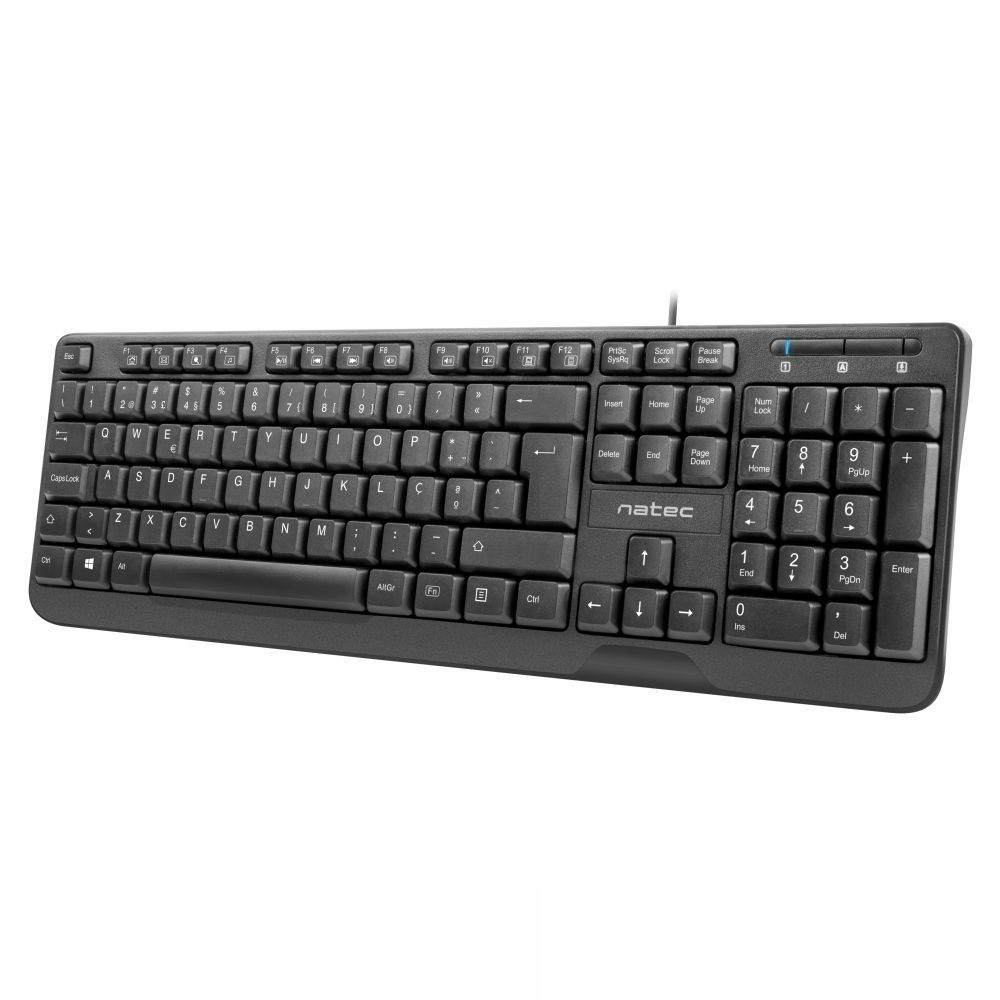 TECLADO SLIM ERGONOMICO COM FIOS
