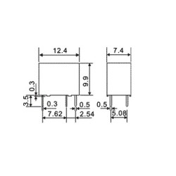 RELE ELETROMAGNETICO SPDT 12VDC 0.5A