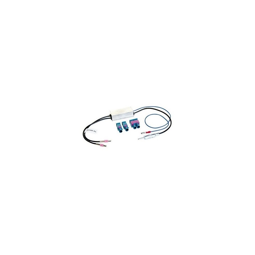 ADAPTADOR ANTENA AUTO RADIO 2X FAKRA PARA 1 ISO MACHO