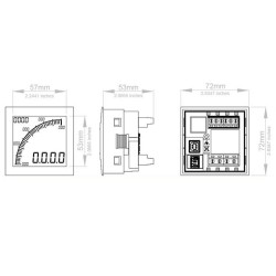 AMPERIMETRO DIGITAL PAINEL 12-24V