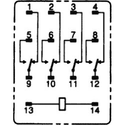 RELE ELETROMAGNETICO 4PDT 120V 5A