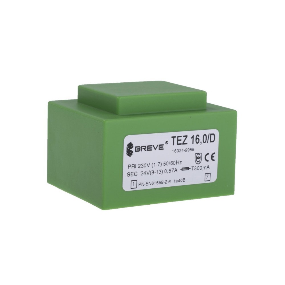 TRANSFORMADOR ENCAPSULADO 230VAC 24V 16VA