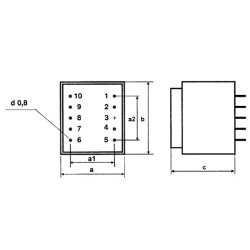 TRANSFORMADOR ENCAPSULADO 230VAC 24V 4VA