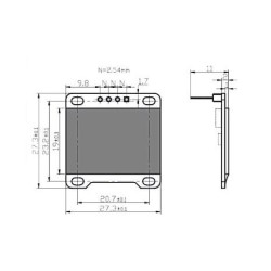 MODULO DISPLAY LCD OLED 0.96" 128X64 BRANCO
