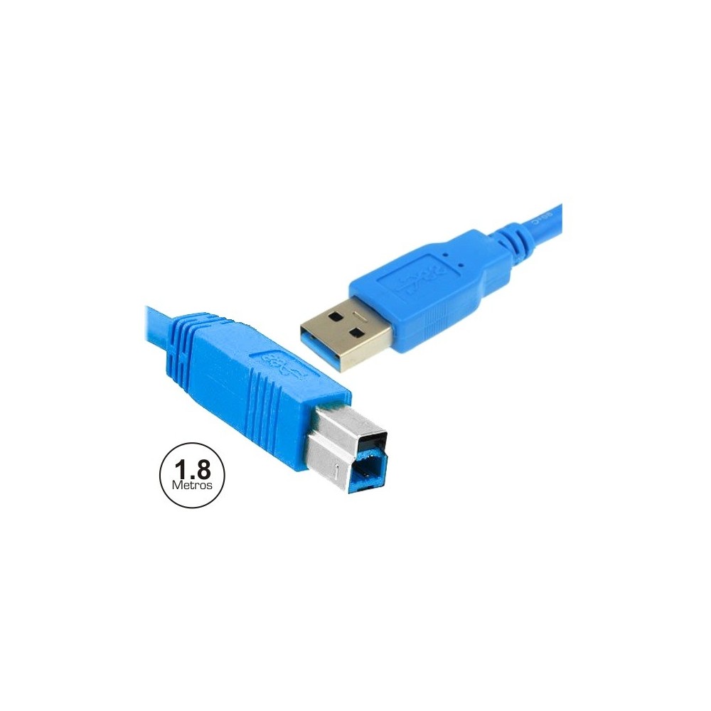 CABO USB A 3.0 MACHO / USB B MACHO 1.8MT